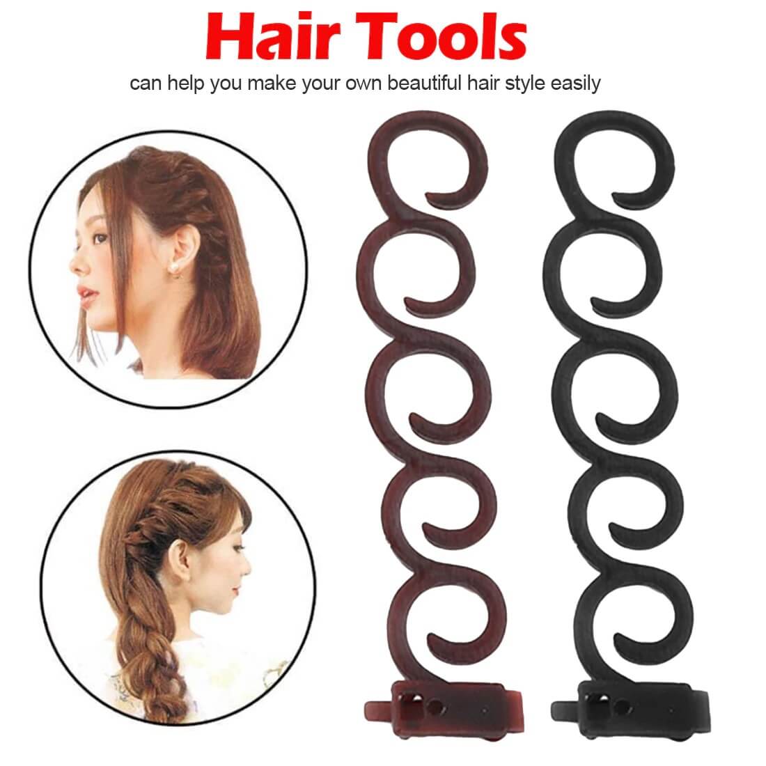 Twist Plait Hair Braiding Hairdressing Tools (2pcs) - Worth Buy Store