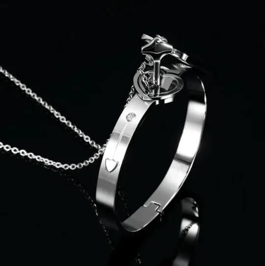 Love Lock Bracelet & Key Necklace