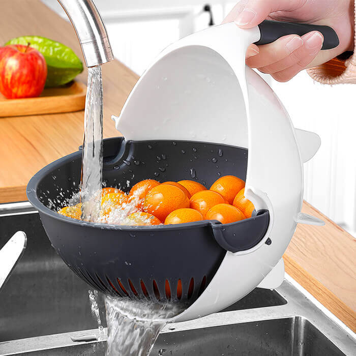 Multi-functional Rotate Vegetable Cutter With Drain Basket