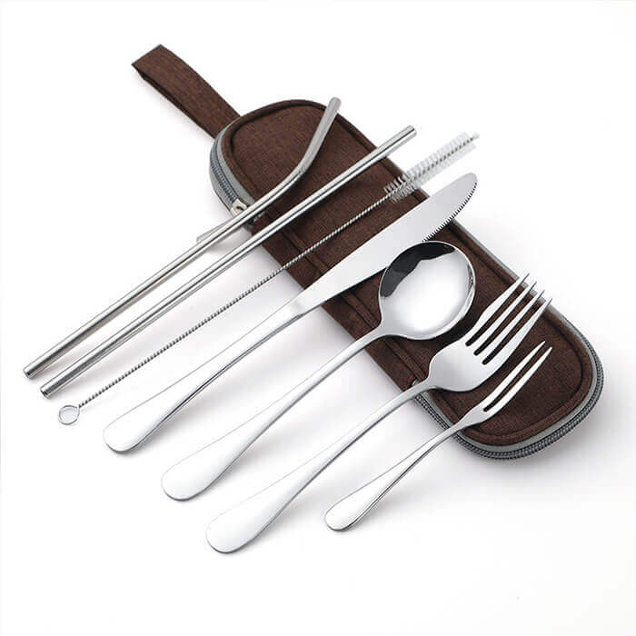 Travel utensil set