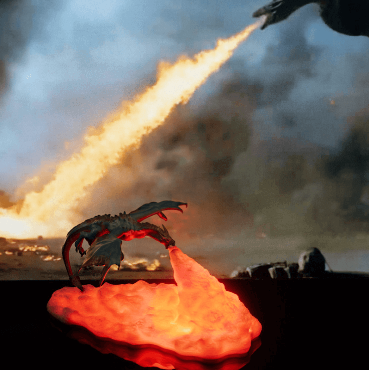 3D Fire-Breathing Night Light Dragon