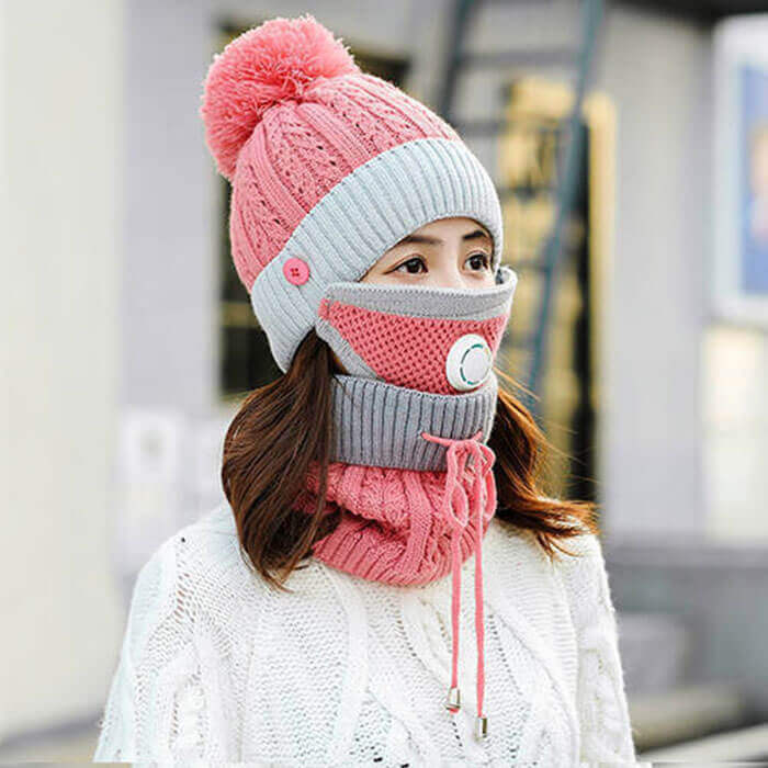 3-IN-1 Crochet Hat Scarf and Mask